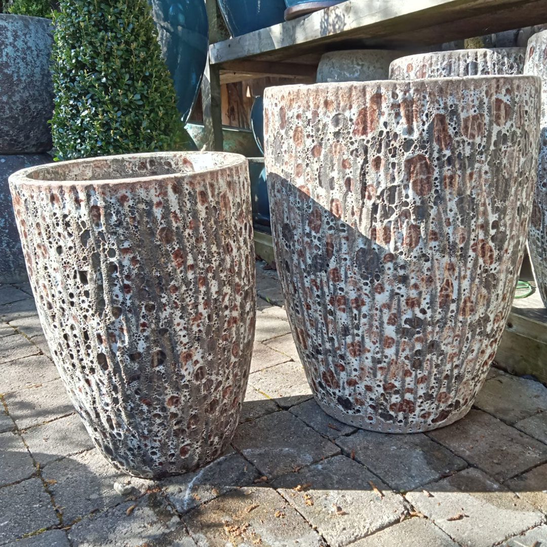 Melbourne Lava Tall Pot Brown Clarenbridge Garden Centre