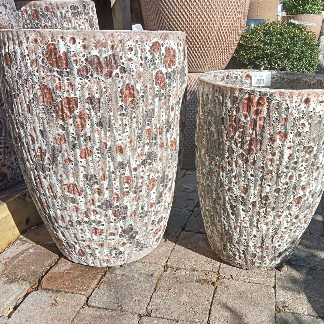 Melbourne Lava Tall Pot Brown Clarenbridge Garden Centre