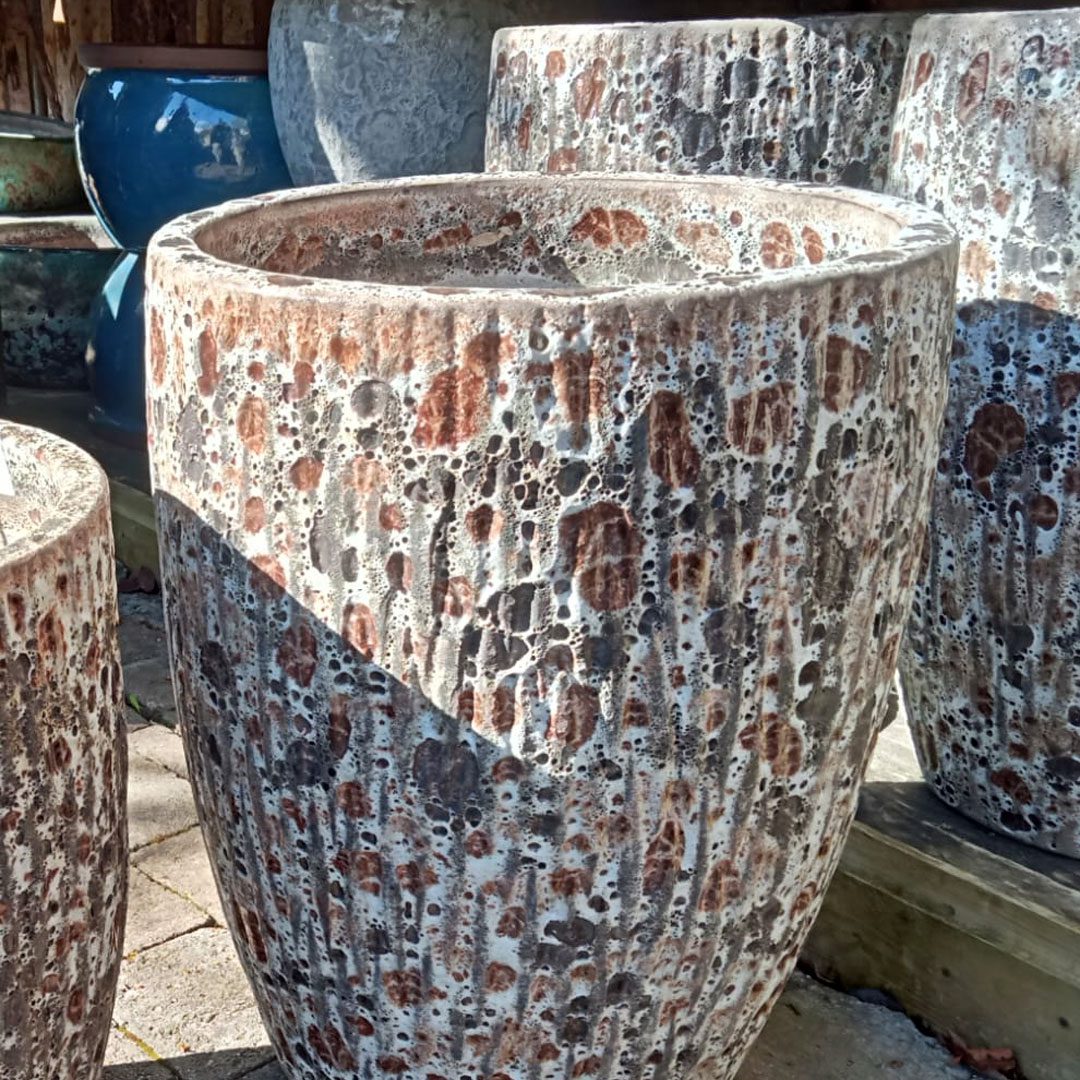 Melbourne Lava Tall Pot Brown Clarenbridge Garden Centre